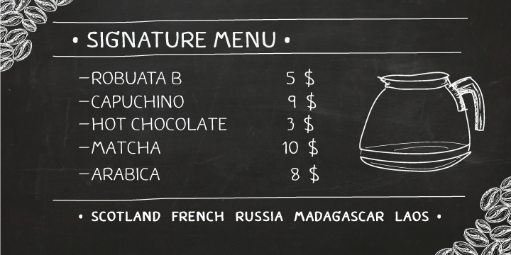 Example font Caffeine #3